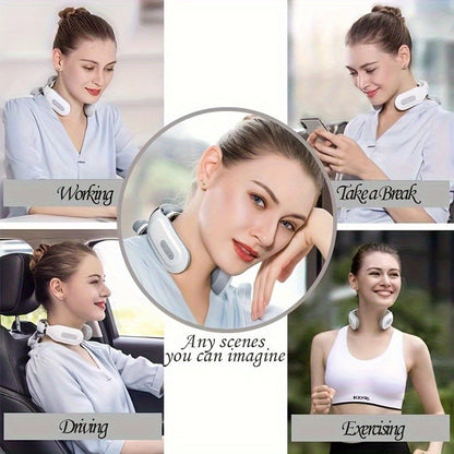 Portable Smart Neck Massager – Advanced Relief with Wireless Remote and Deep Tissue Kneading!