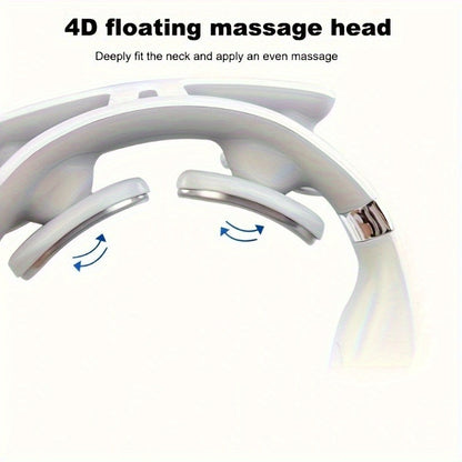 Portable Smart Neck Massager – Advanced Relief with Wireless Remote and Deep Tissue Kneading!