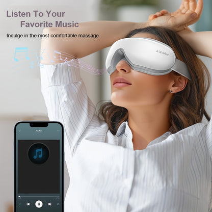 Heat Eye Massager Mask – Ultimate Relaxation and Eye Care with Airbag Vibration and Music!