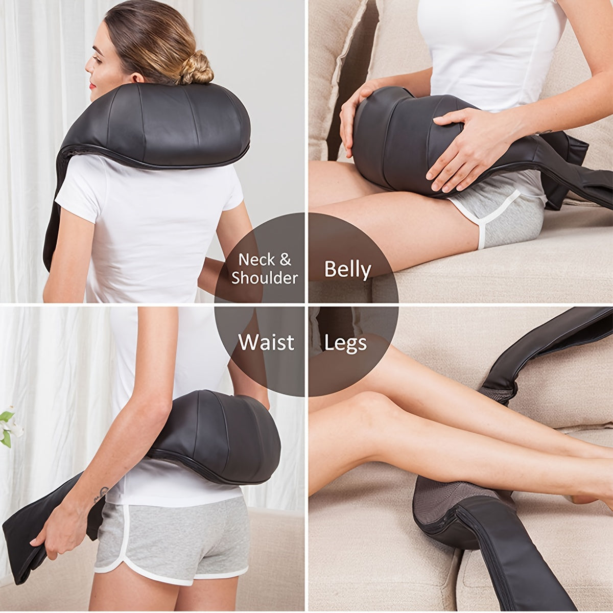 Electric Shiatsu Massager With Heat – Deep Kneading Relief for Neck, Back, and Shoulders!