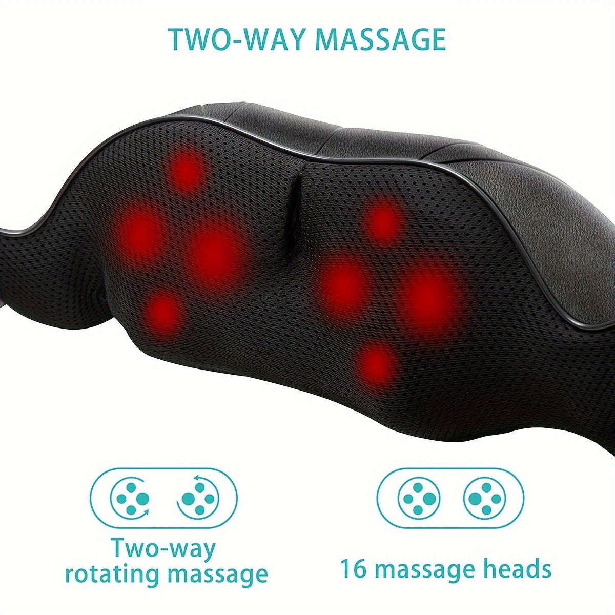 Electric Shiatsu Massager With Heat – Deep Kneading Relief for Neck, Back, and Shoulders!